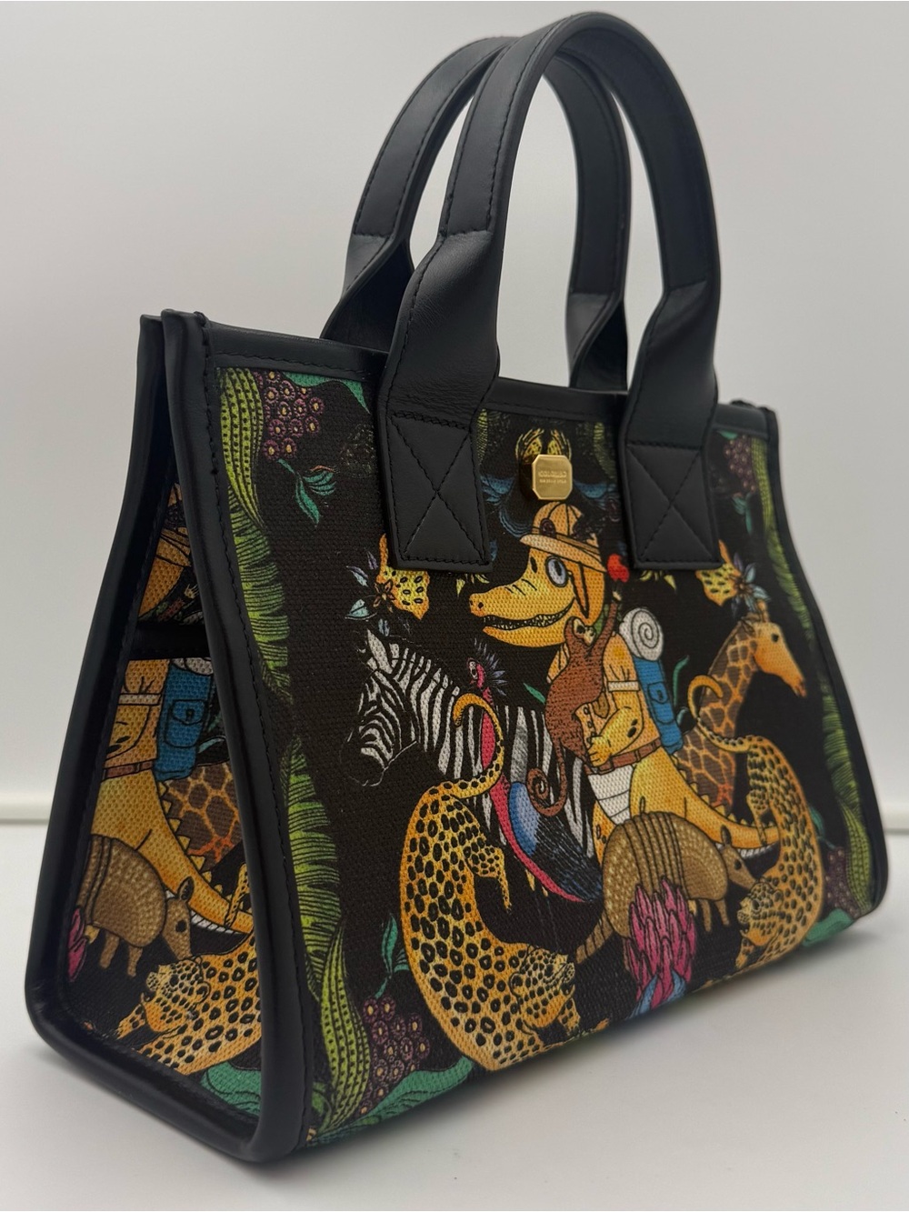 🐊COLOMBO 1937 MILANO • ‘Current New Model’ SAFARI Tote Bag • Made in ITALY - Picture 2 of 16